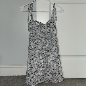 black and white dress